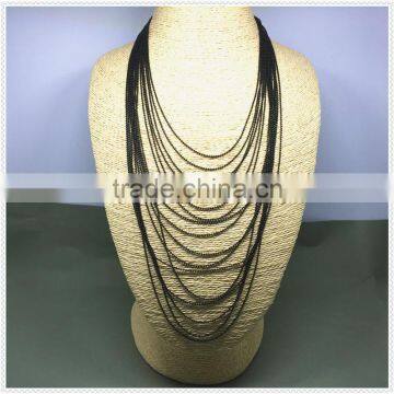 Factory Wholease Fashion Bead Chain Varicoloured Necklace, New Trendy For Clothes.