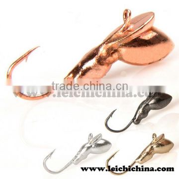 Wholesale different color Fly shape tungsten ice fishing jigs