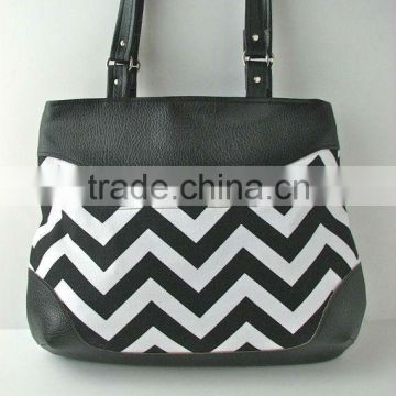 New Wholesale Best Selling Fashion Women's Chevron Canvas Bags