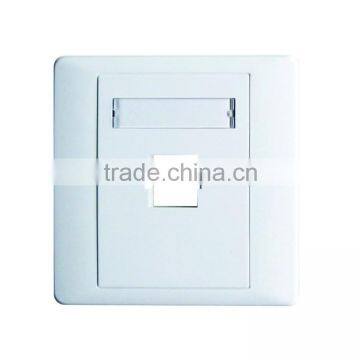 Factory Price High Quality Network Single or Four Port RJ45 Faceplate 86 Type Wall Plate