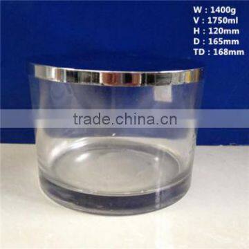 wholesale 1700ml votive glass candle jar holder with lid                        
                                                                                Supplier's Choice