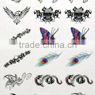 UV colour change tattoo sticker