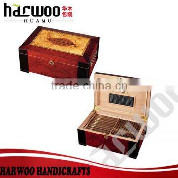 decent matte brown 10 cigar travel humidor box