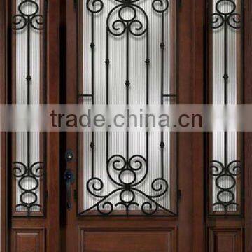 Wrought Iron Front Doors Design With Side Lites DJ-S9103MWST-1