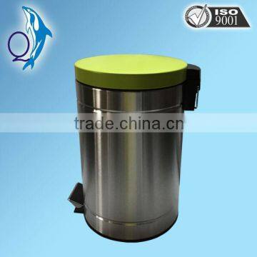 Round Stainless Steel Foot Pedal Garbage Trash Waste Bin for Kitchen Bathroom photo-4