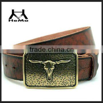 design press buckle leather belts brave men