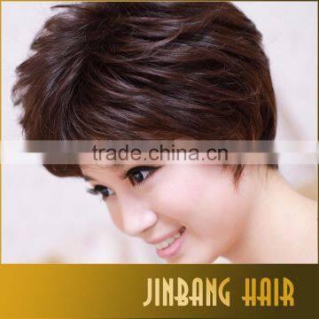 Short Kind Synthetic Black Brown Color Loose Wave Hair Wig For Woman photo-5