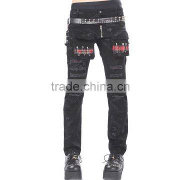 GLP PUNK VISUAL KERA BLACK BONDAGE PANTS 71214