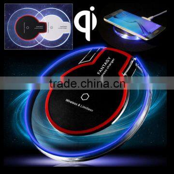 Qi Wireless Charging with Smart LED Lighting for Samsung for Iphone and other Smart Phone