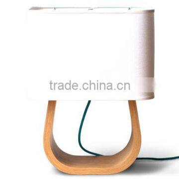 Small Table Lamp, Vintage Wood Table Lamp, Bedside Table Lamp photo-2