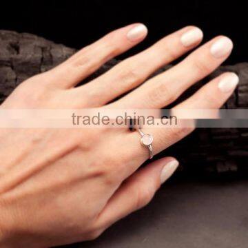 Fashion 925 Sterling Silver Multi Pink Stone Ring photo-2