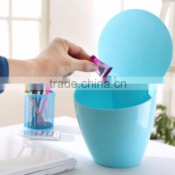 High quality small size trashbin plastic mini table dustbin