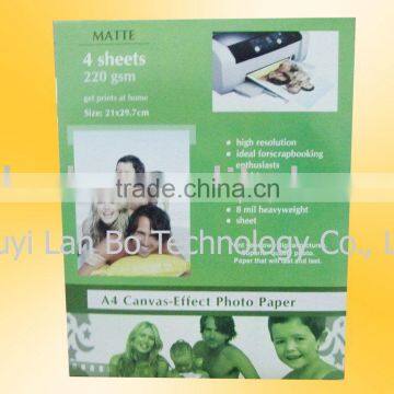 220g Embossed Photo Paper 210mm x 297mm (4 Sheets)