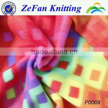 100% polyester printed micro polar fleece fabric