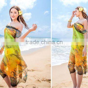 2016 High Quality Green Beach Scarf for Sexy Bikini Girls photo-2