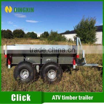 ATV Quad Forest Timber Trailer With Electric Winch Crane photo-4