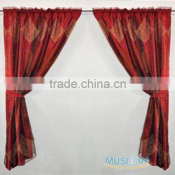 Organza With Embroidery Windown Curtain