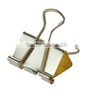 No Magnetic and Metal Material customize gold color binder clips