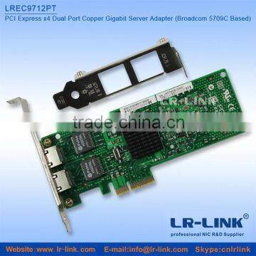 Special Offer PCI Express TOE Dual RJ45 Port Gigabit Ethernet Connector Server Adapter