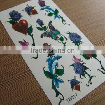 Custom New design sale good quality flower body temporary tattoo sticker