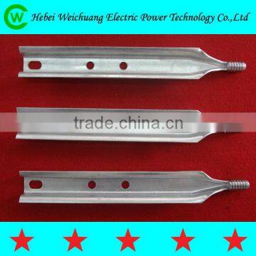 High voltage hot dip galvanized pole top pin/insulator pin spindle for transmission line hardware