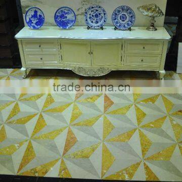 Marble stone floor yellow beautiful Parquet