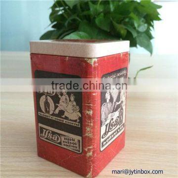 Factory directly rectangular airtight coffee tin