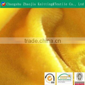 China manufacturer yellow 100% polyester micro thin velvet fabric ZJ060