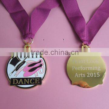 metal poinc cook performing arts medal design, customized dancer award metal medallions souvenir