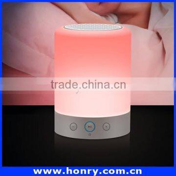 LED Mini rechargeable touch lamp portable speaker bluetooth speaker for mobile phone