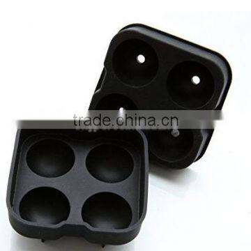 Lifetime Durable Sphere Premium Drink Scotch Water 4 Holes Silicone Ice Ball Maker With Color Box Packing For Party Bar Drinking photo-3