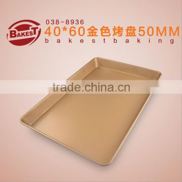 8936 BAKEST new rectangular flat golden non-stick aluminum alloy deep baking pan/high quality baking tray