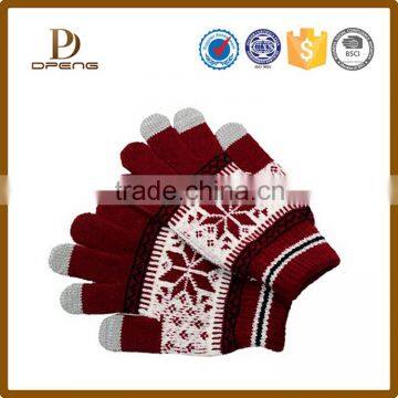 Fashion new design warm knitted glove smart touch-screen glove