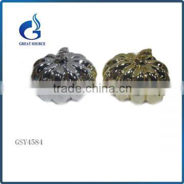 Electriplating finish small halloween ceramic pumpkin wholesale