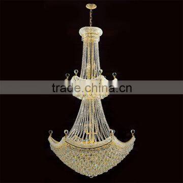 Hight Quality High Ceiling Gold Big Hotel Chandelier with Crystal Ball