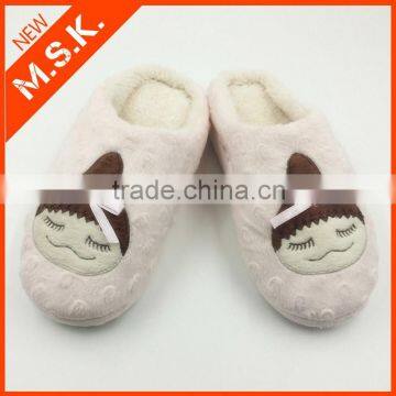 New Design Pink Fluzzy Princess Woman Slipper