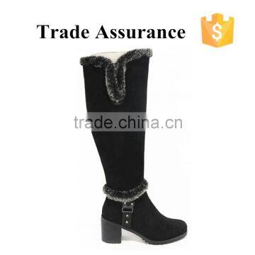 Black Long Suede Boot