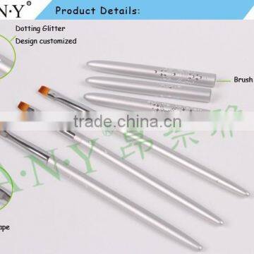 ANY Nail Art Crystal UV Gel Builder Using Metal Handle Flat Nail Brush UV Gel Beauty photo-2