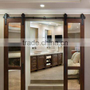 Swing Type wood door interior Composite Doors with Glass