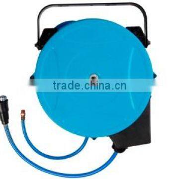 AIR HOSE REEL IN STEEL CASE 3/8" X 50 FT PU BRAIDED HOSE STEEL CASE (GS-1623M03)