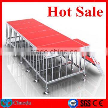 Hot sale Cheap CE ,SGS, TUV cetificited 1.22*1.22m or 1.22m*2.44m aluminum wedding party stage risers for sale