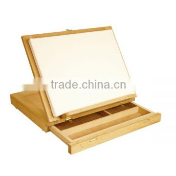 Wooden products premium beechwood portable wooden storage easel box