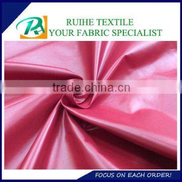 100% polyester pongee fabric down jacket fabric