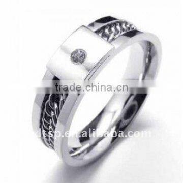 TR006 fashion Custom magnetic therapy titanium/stainless steel ring