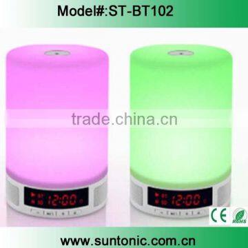 Creative wireless bluetooth speakers Music alarm clock Light intelligent LED desk lamp of bedroom the head of a bed mini card sm