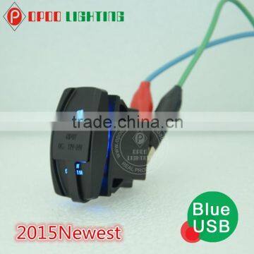 New Design Dual Car Usb Charger,12V Blue Dual Car Usb Charger photo-2