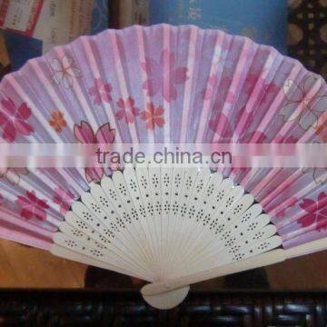 Chinese Style Hand Fan With Bamboo Handle /cotton Fan/polyester Fan photo-4