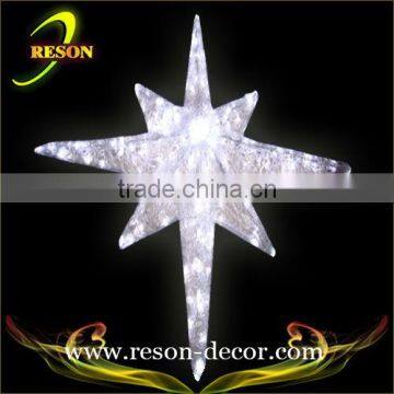 white acrylic star christmas greeting