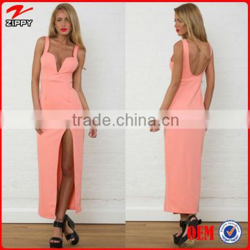 2014 Hot selling dress in Australia sexy split maxi dresses maxi dresses long open back