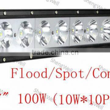 100W 9-32V DC single row CREE led light bar IP67 21inch car led light bar